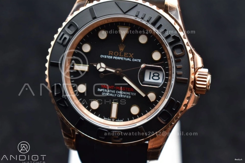 VS3235 Ceramic Best on VSF Black 126655 Bezel Oysterflex Rubber Yacht-Master Edition 1:1 Strap 0401